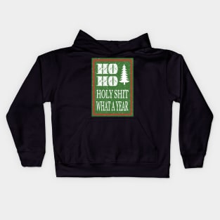 Ho Ho Holy Shit What a Year Kids Hoodie